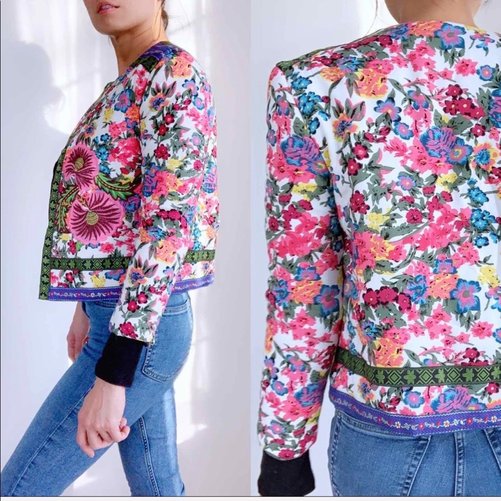EMBROIDERED floral Jacket - Picture 7 of 7